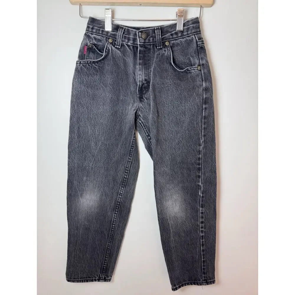 Bugle Boy Vintage Boys Jeans Black Sz 10 USA made Straight Leg